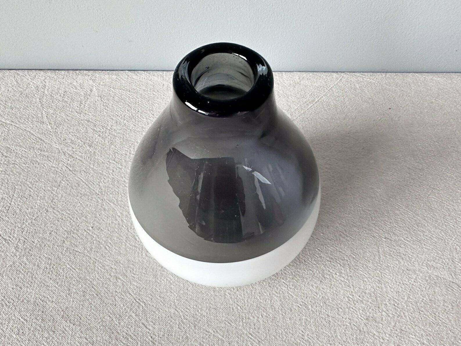 Vintage Vase, Mouth Blown Vase, Unique Gift, Mid Century Vase, Hand Made Vase, Teardrop Shaped Vase photo Home Decor