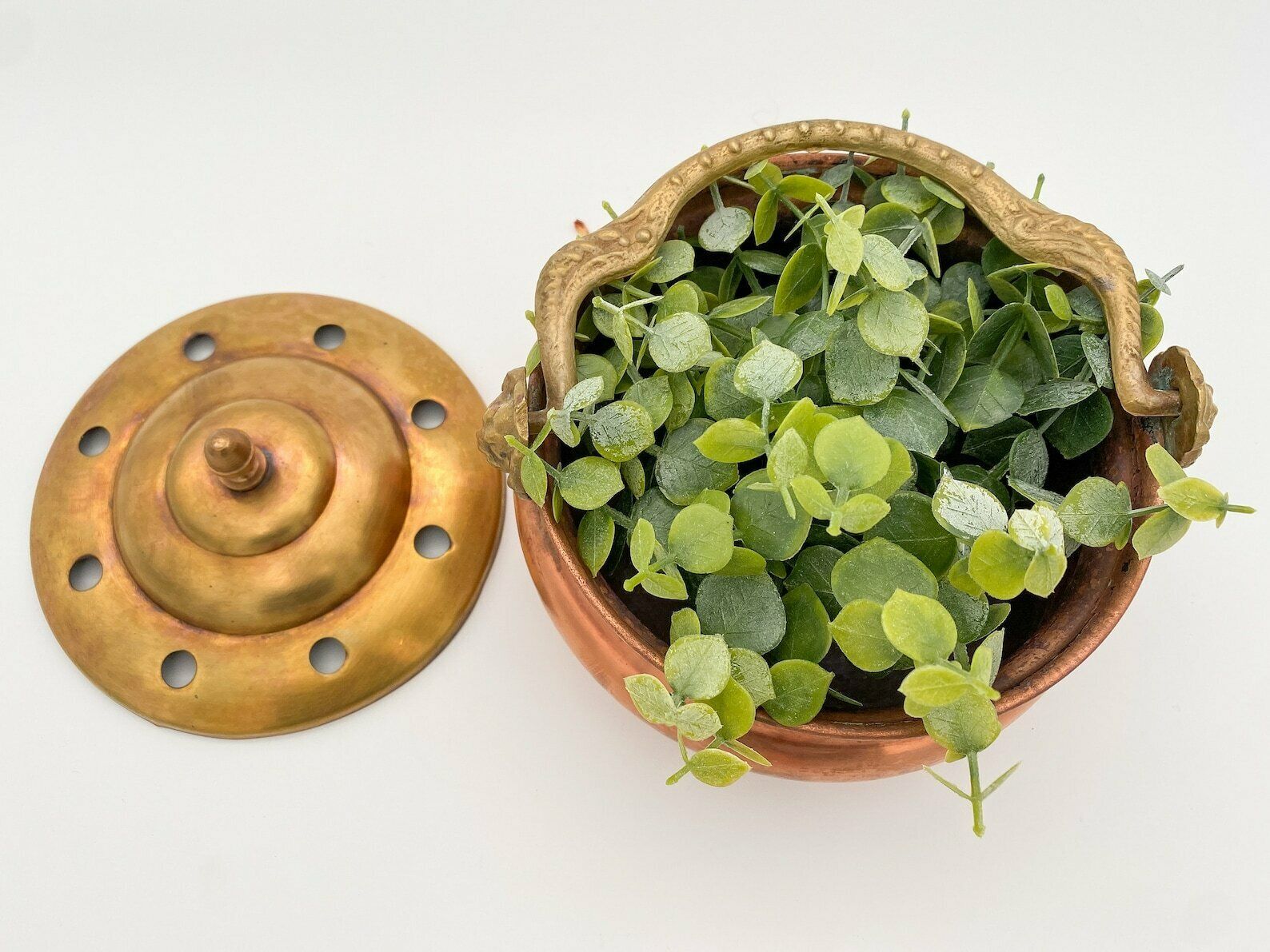 Vintage Copper Pot, Copper Cookware, Copper Kitchenware, Copper Flower Pot, Antique Plant Pot, Vintage Planter, Vintage Copper Planter photo furniture
