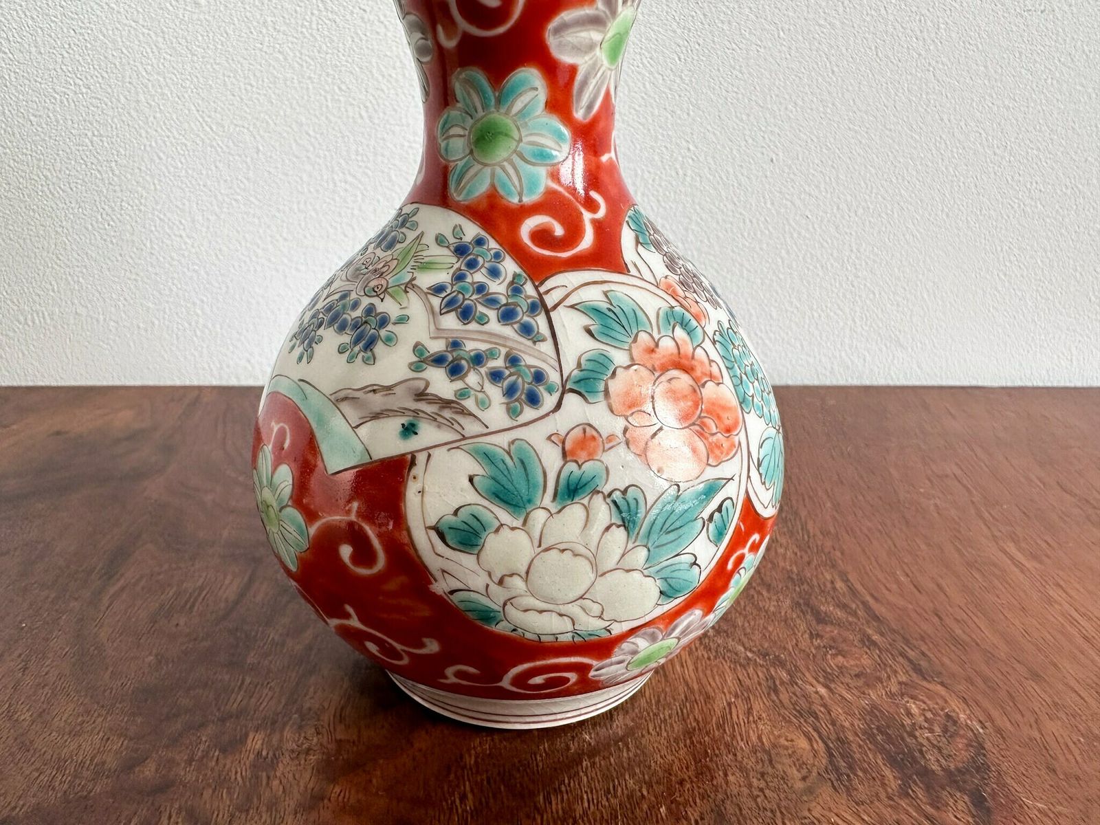 Rare Antique Japanese Kutani Porcelain Double Gourd Vase, 6.5" High, Japanese Vasе, Oriental Vase, Arita Japanese Vase photo buy