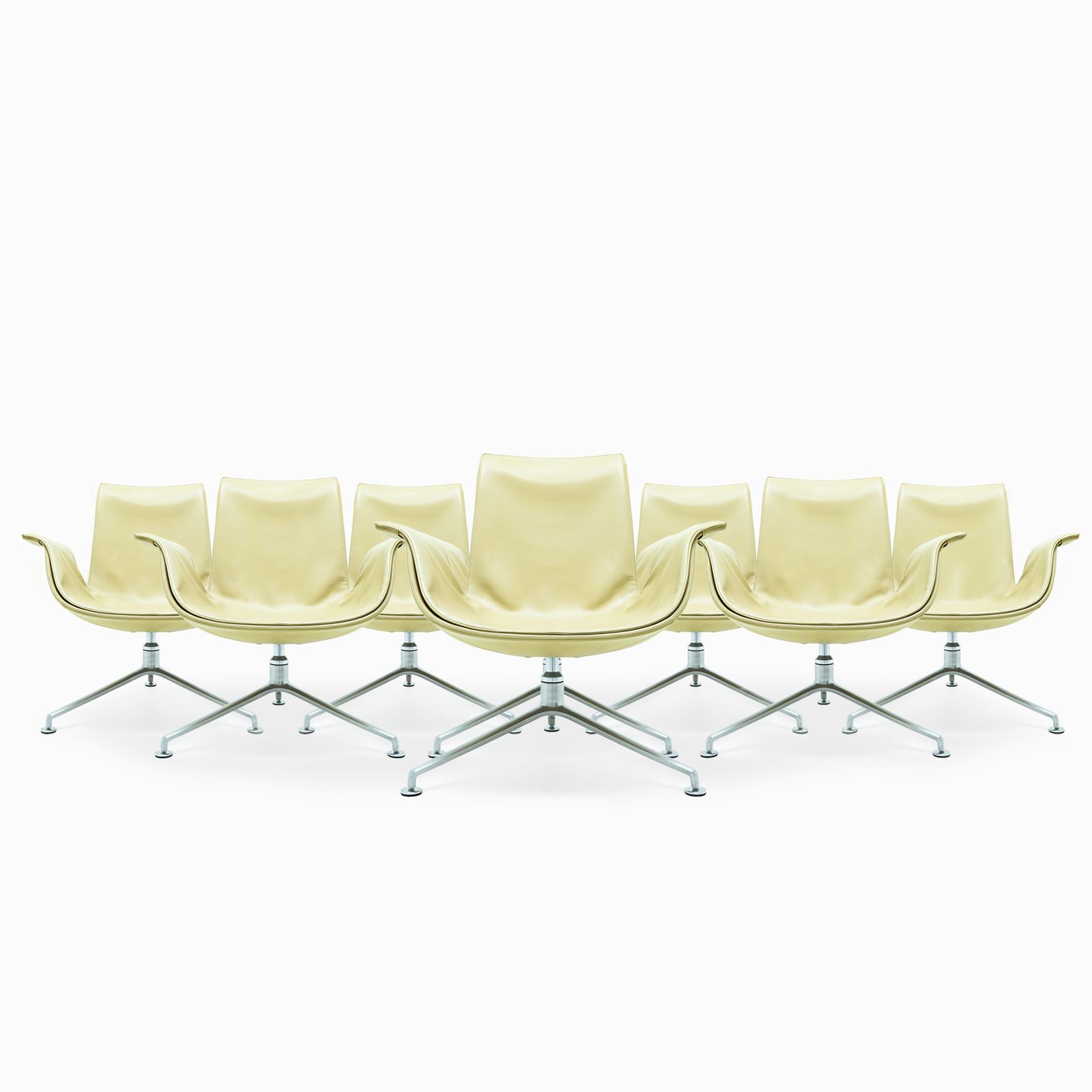 Danish Mid Century Preben Fabricius And Jorgen Kastlhom Fk Lounge Chairs, Model Fk 6727 3g, For Walter Knoll