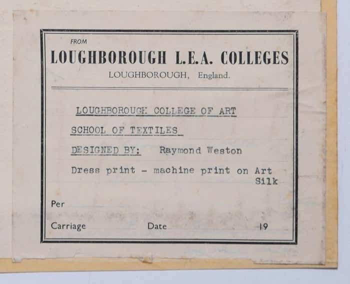 20th Century Fabric Design By Raymond Weston Loughborough College Of Art photo buy