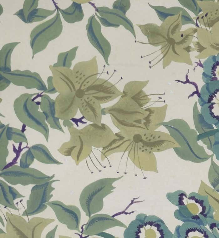 Arts And Crafts Wallpaper Design By Glasgow School Of Art Artists Circa 1920s
