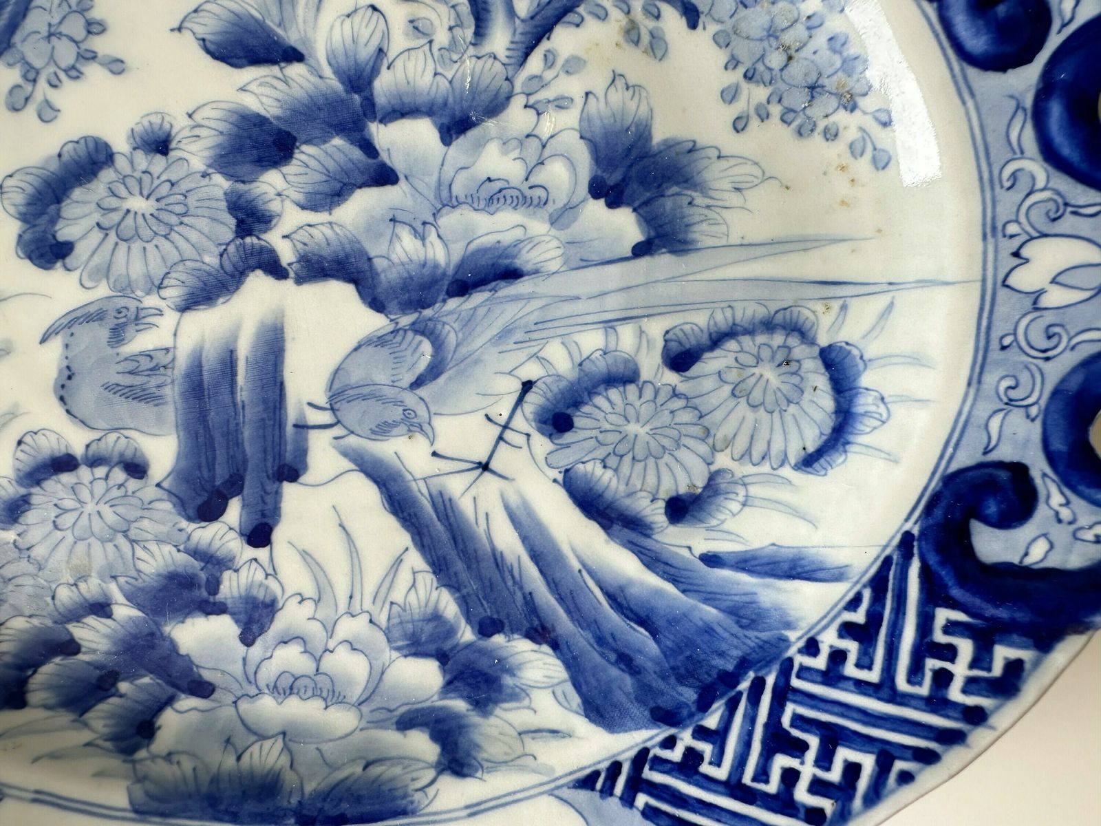 Antique Japanese Blue And White Imari Dish, 1900s, Rare Find photo for sale