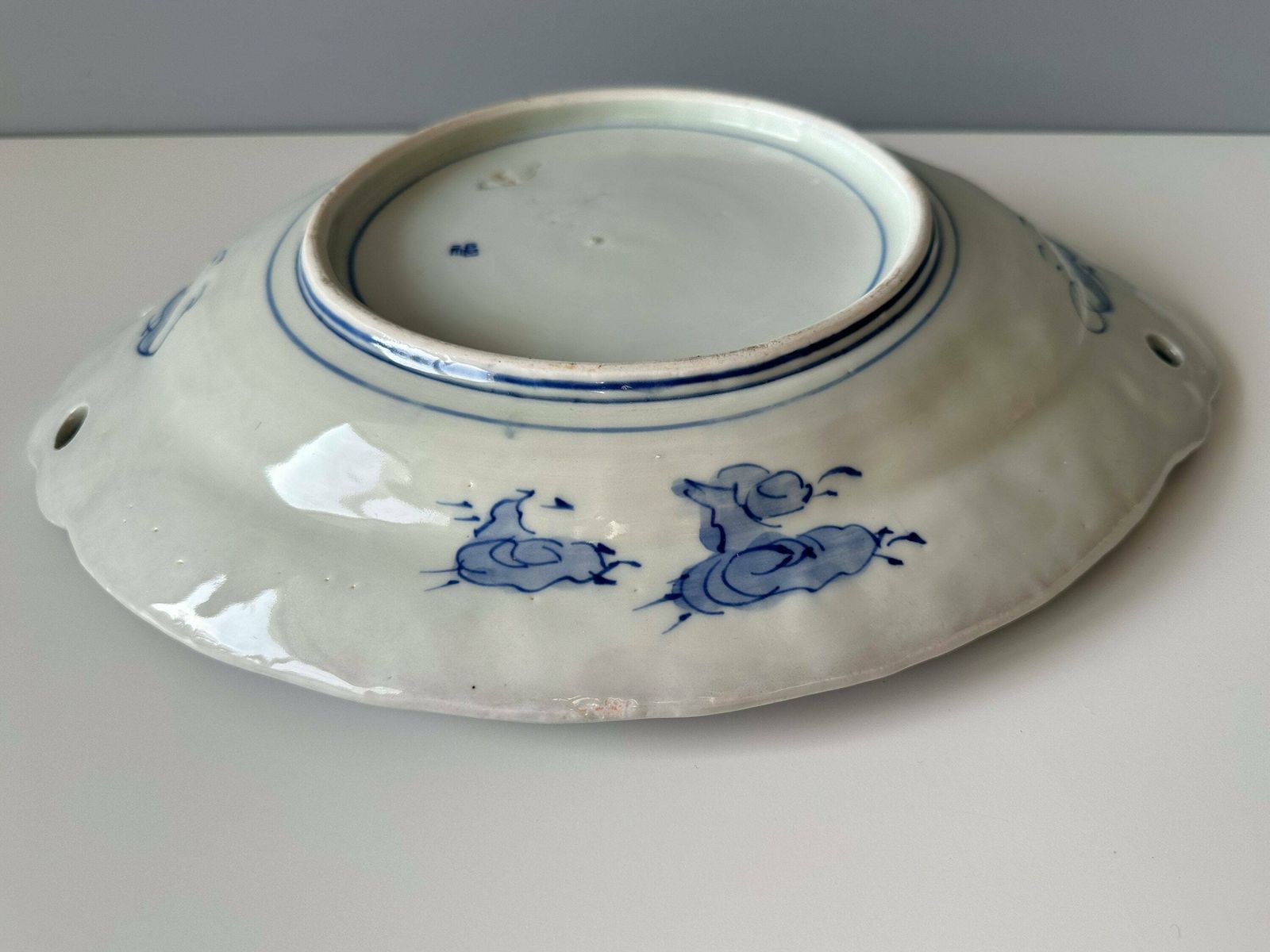 photo furniture Antique Japanese Blue And White Imari Dish, 1900s, Rare Find