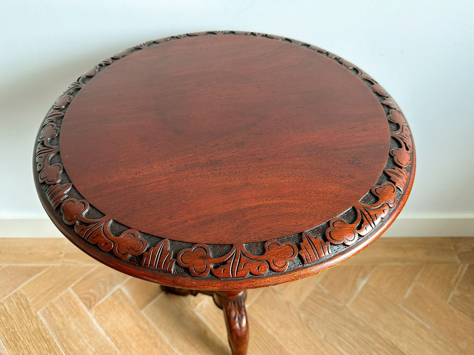 Vintage Mahogany Barley Twist Coffee Table With Carved Decor, Barley Twist Wine Table, Occasional Table photo buy