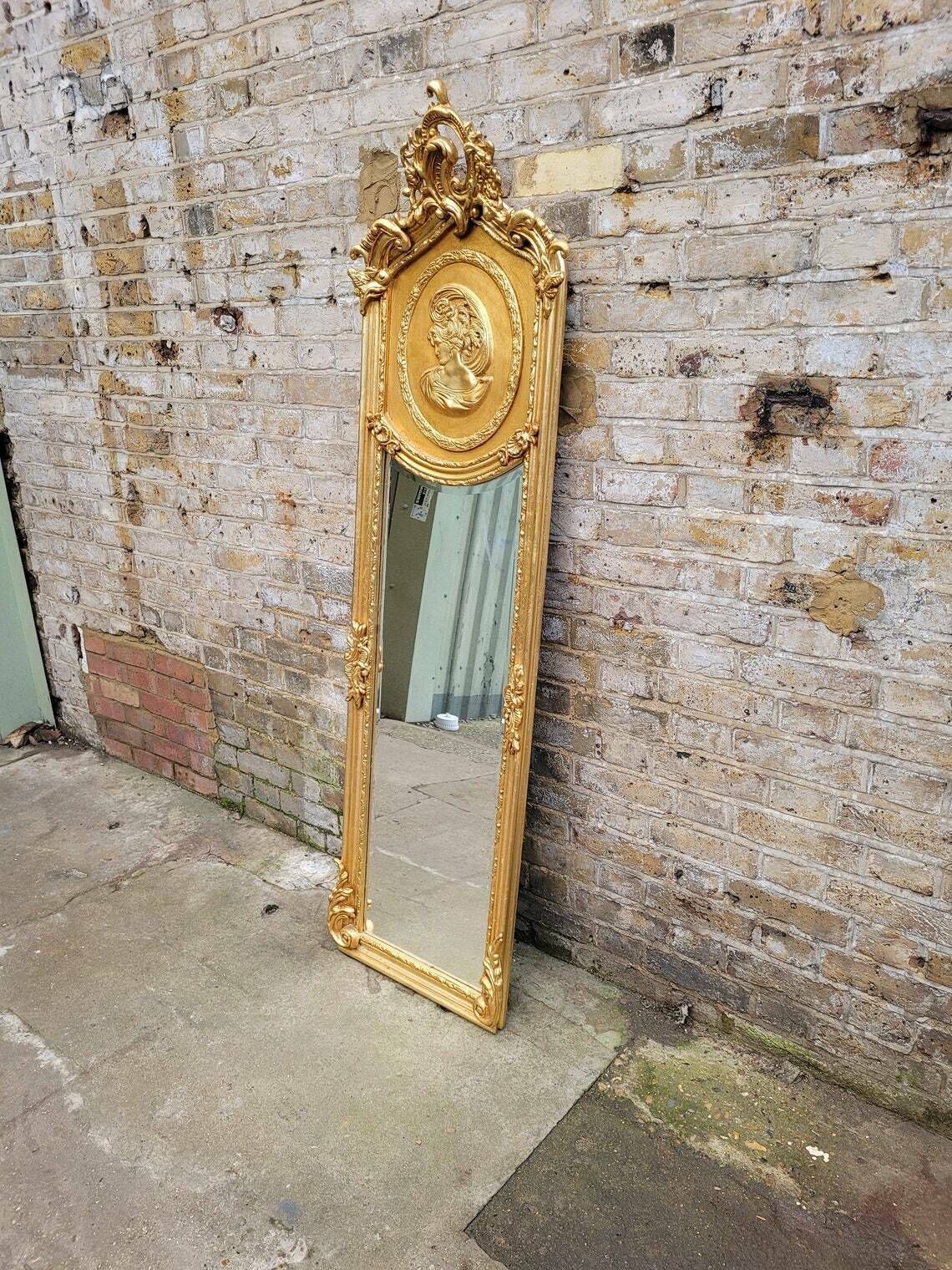 Antique Style French Gold Gilt Framed Ornate Mirror photo for sale