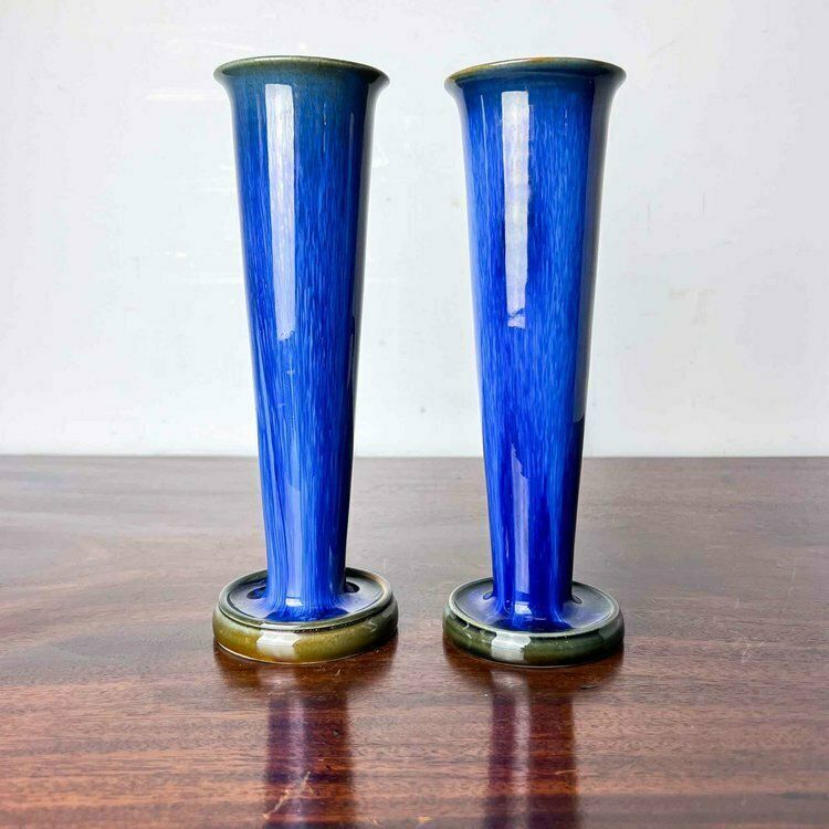 Pair Of Bourne Denby Danesby Ware Tall Vases With Handles photo 110.0