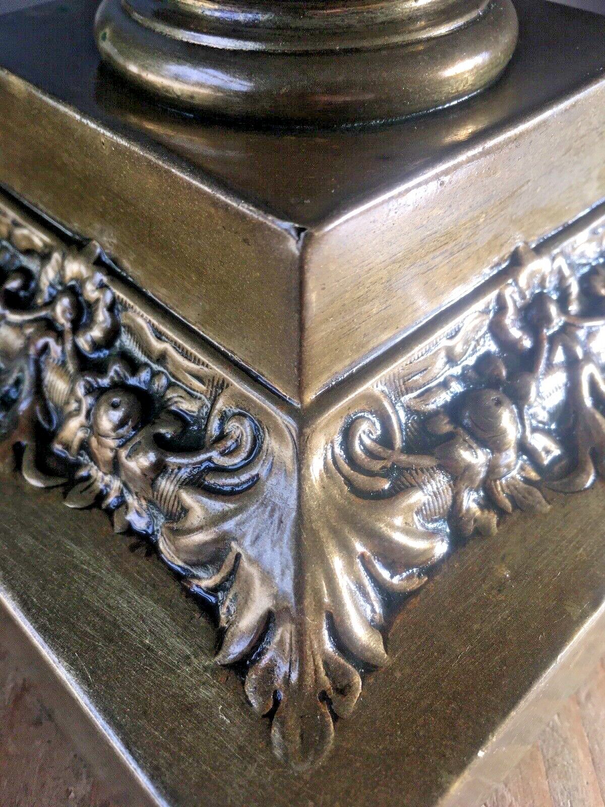 Antique 20s Large Corinthian Column Table Lamp Acanthus Leaf Grand Country House photo 195.0