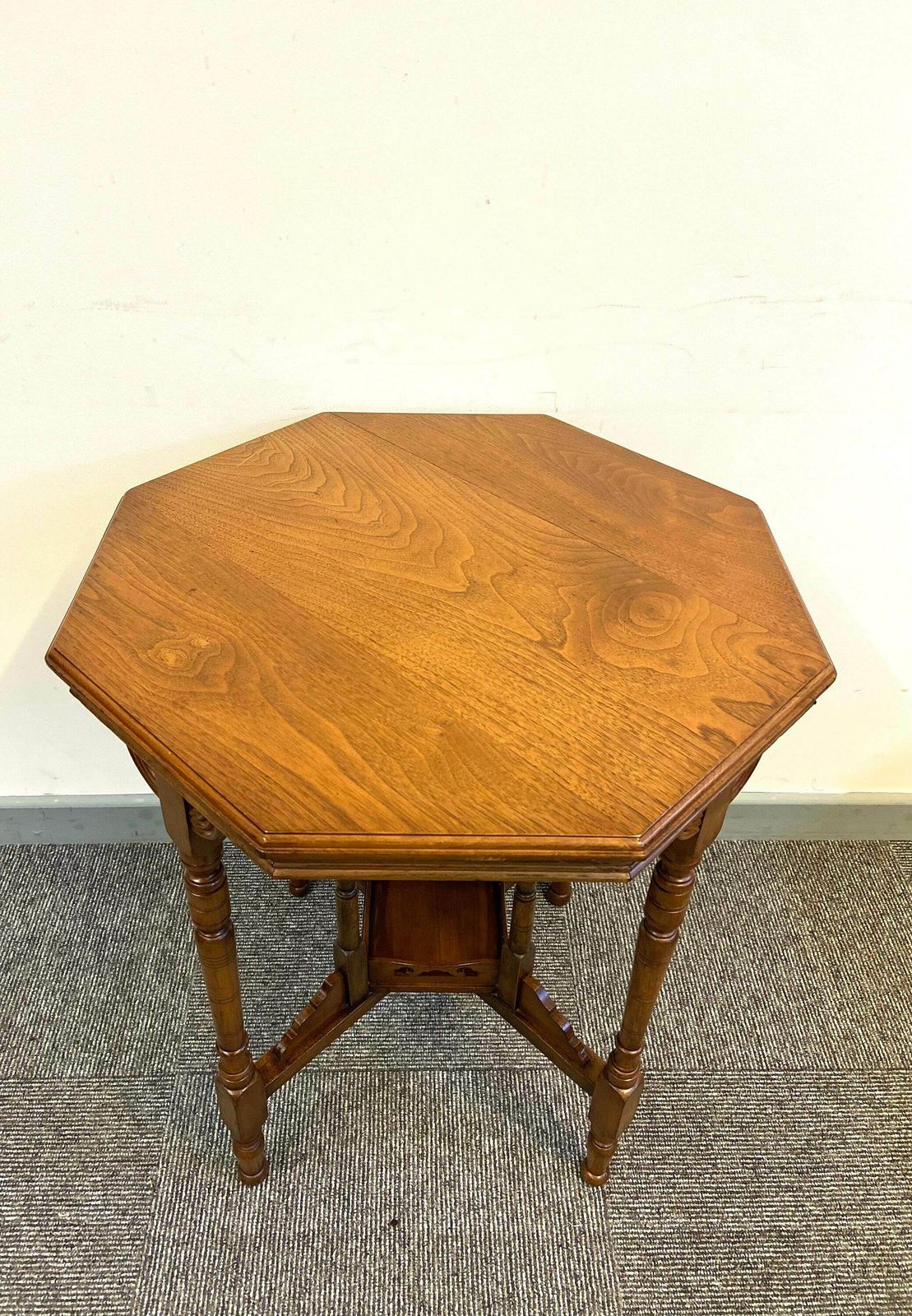 photo for sale Antique Edwardian / Six Sided Top Occasional Table / Made In England C1910 / Free Delivery