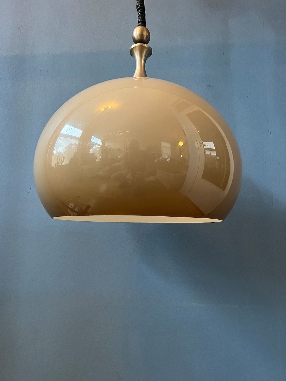 Mid Century Plexiglas Dijkstra Space Age Mushroom Hanglamp photo vintage