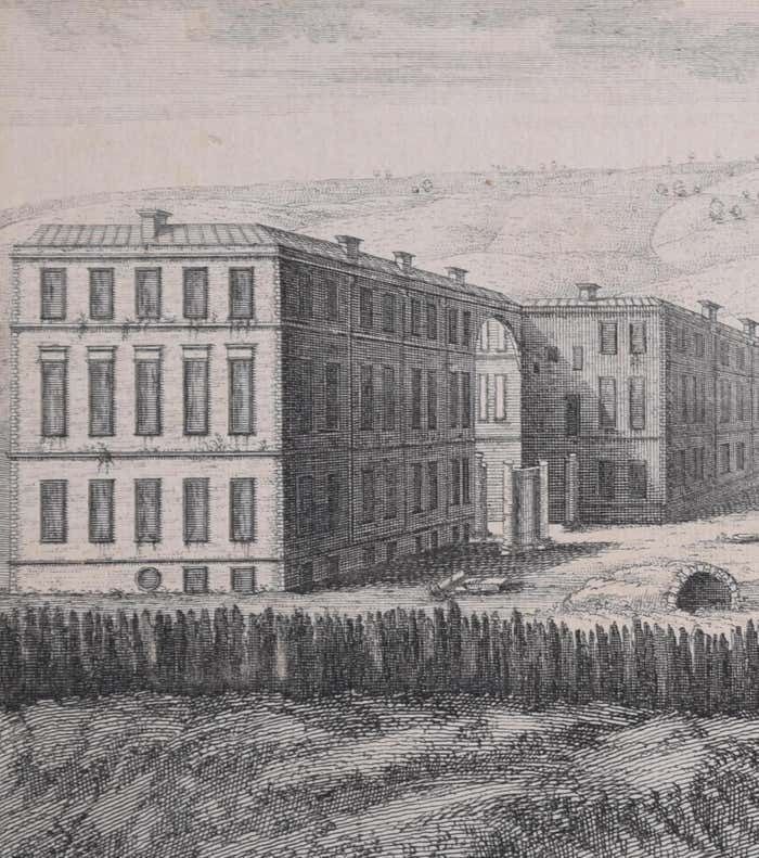 Winchester Palace, Southwark, London Engraving After Samuel And Nathaniel Buck 1733 photo furniture