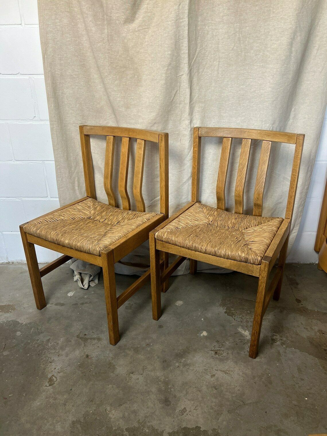 Vintage Dining Room Chairs With Wicker Seat
