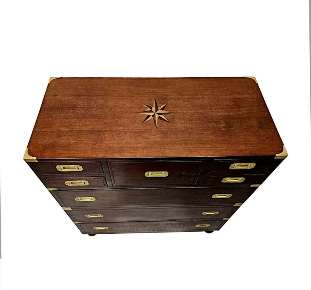 A Fabulous Chest Of Drawers In The Campaign Style photo Furniture