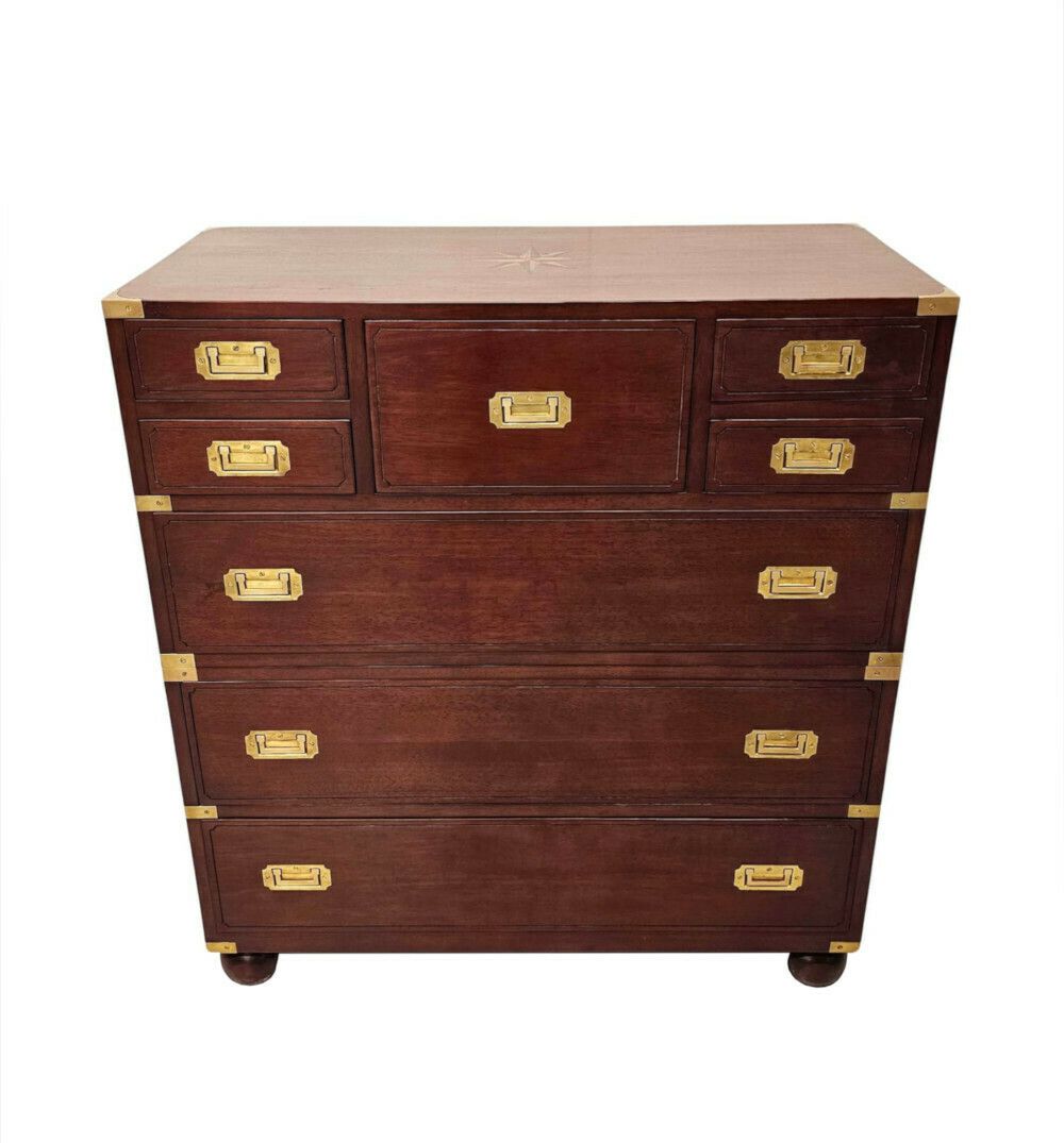 A Fabulous Chest Of Drawers In The Campaign Style photo 2426.3879
