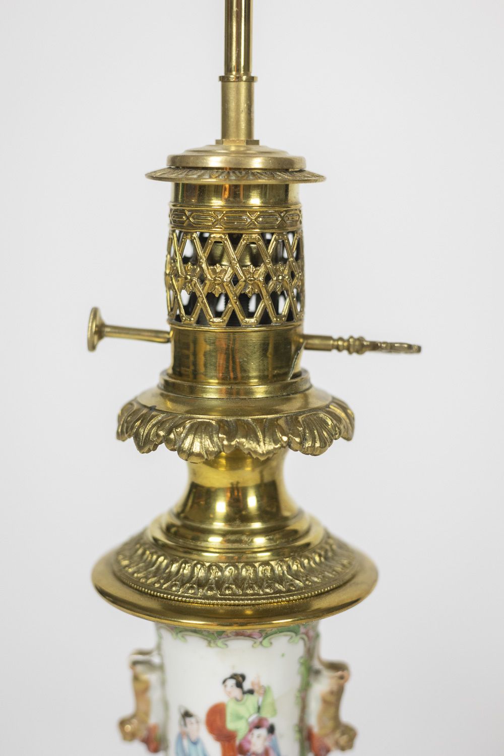 Pair Of Lamps In Canton Porcelain And Bronze. Circa 1880. photo 5200.0
