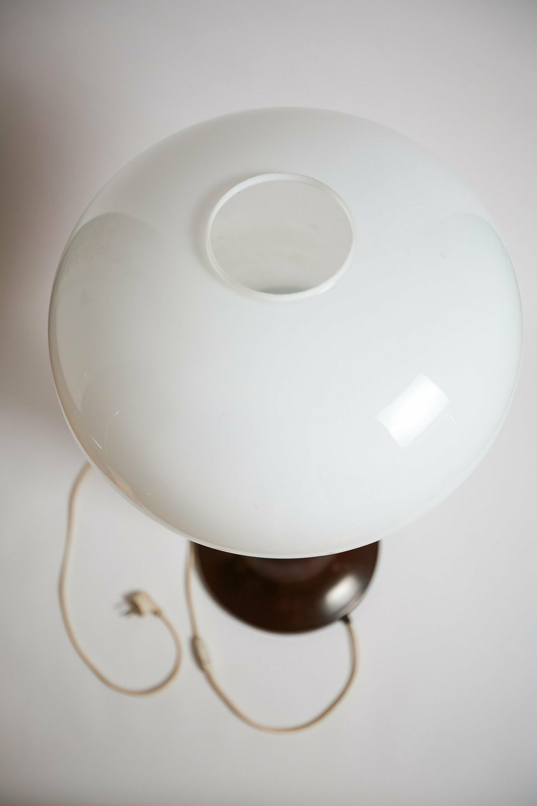 Vintage Floor Lamp By Sijaj Hrastnik, Yugoslavia, 1970 / Space Age Floor Light In Brown And White / Retro Monumental Mid Century Lighting photo furniture