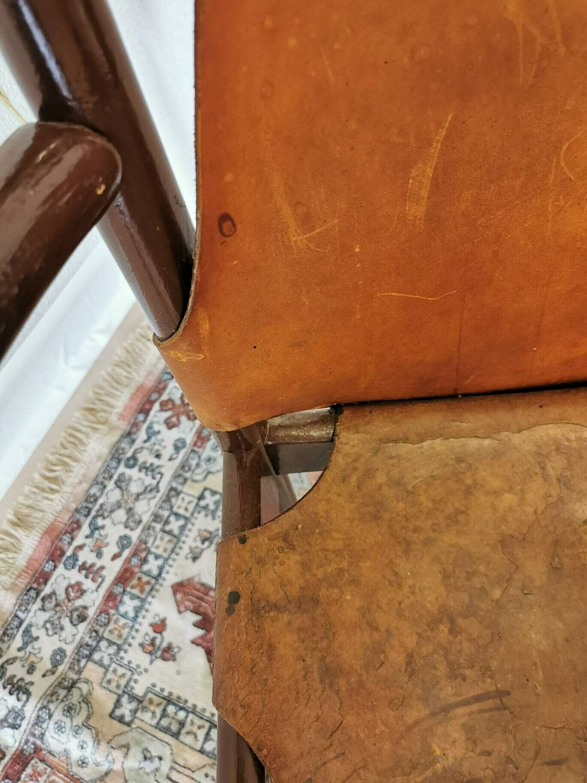 Vintage Leather Armchair / Made By Stol Kamnik In The 1960s, Yugoslavia / Mid Century Wooden Rare Chair / Statement Interior Retro / Lajovic photo buy