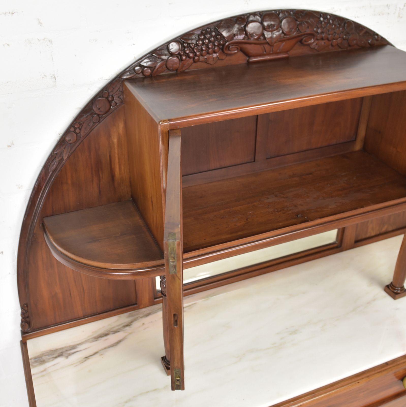 Antique! Buffet Cabinet Restored Art Deco Around 1920 Walnut Portugal Provenance photo vinterior