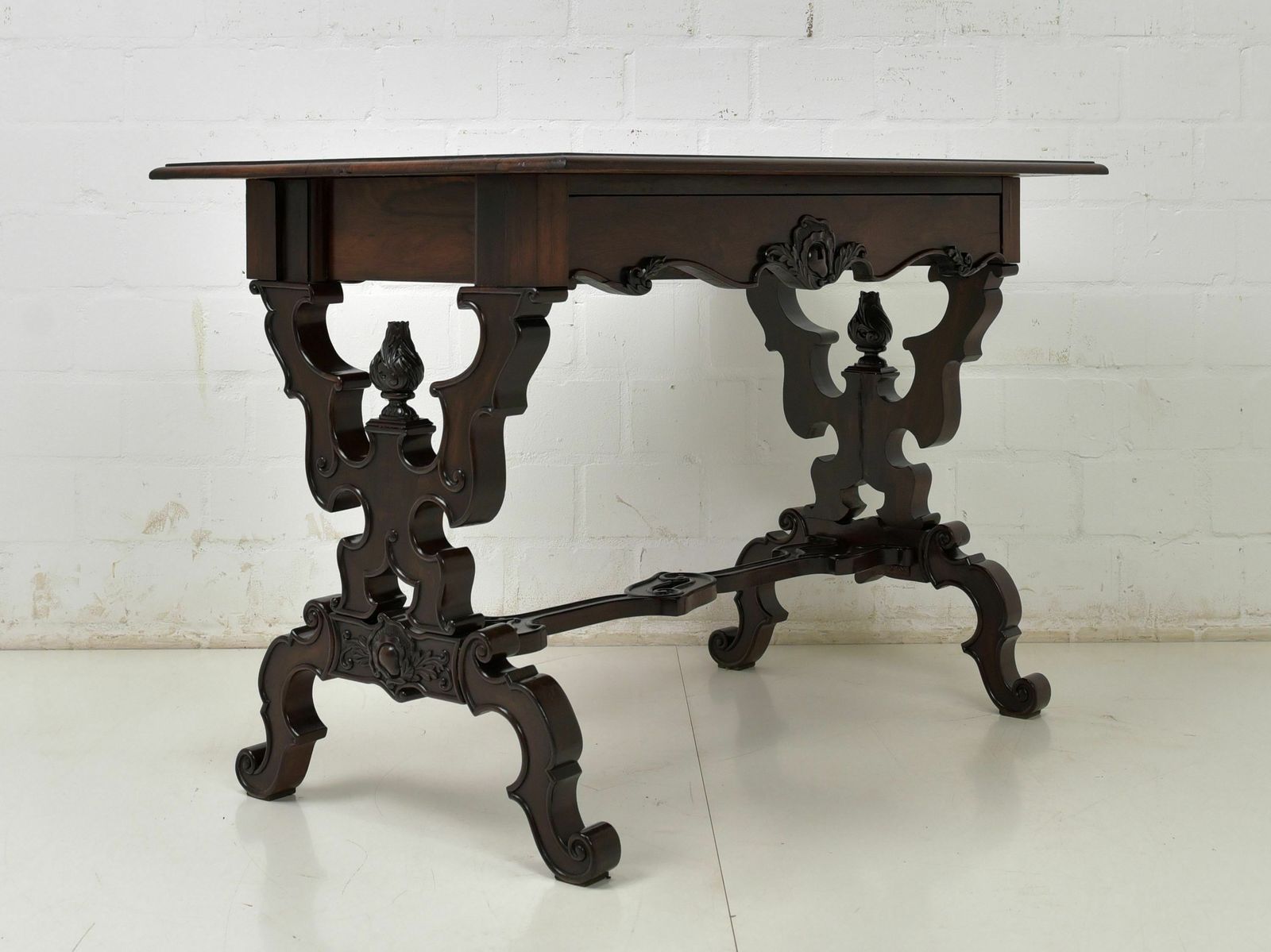 Furniture Antique! Small Desk / Side Table Restored Neo Rococo Around 1890 Rosewood photo