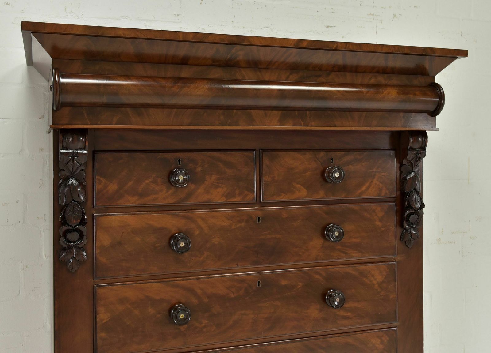 photo furniture Antique! Drawer Chest Restored Mahogany Around 1870 Vertiko Tall Chest Of Drawers