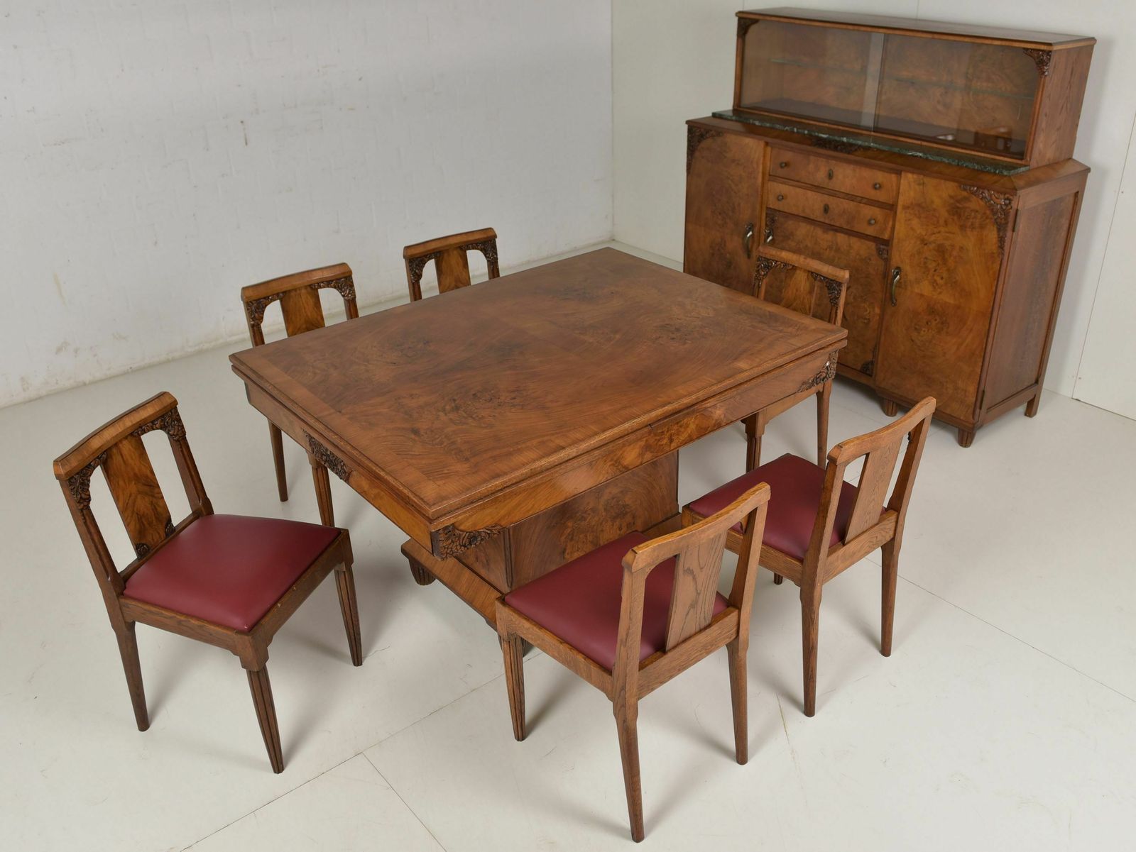 Furniture Antique! Extendable Dining Table, Restored Solid Oak From The Wilhelminian Era Around 1900 photo