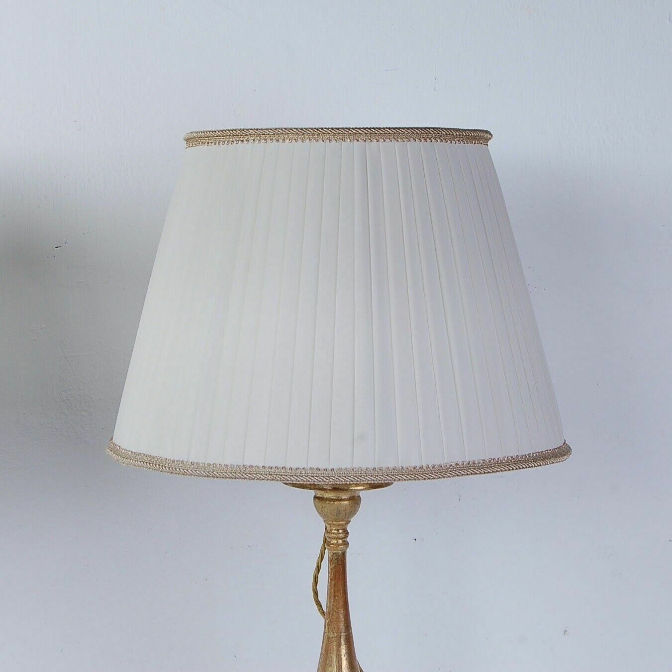 Pair Of Gold Leaf Wooden Candelabras From The Second Half Of The 19th Century, Electrified Lamps photo buy