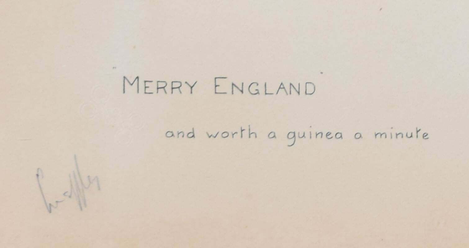 'Merry England And Worth A Guinea A Minute' Fox Hunting Print By Snaffles photo for sale