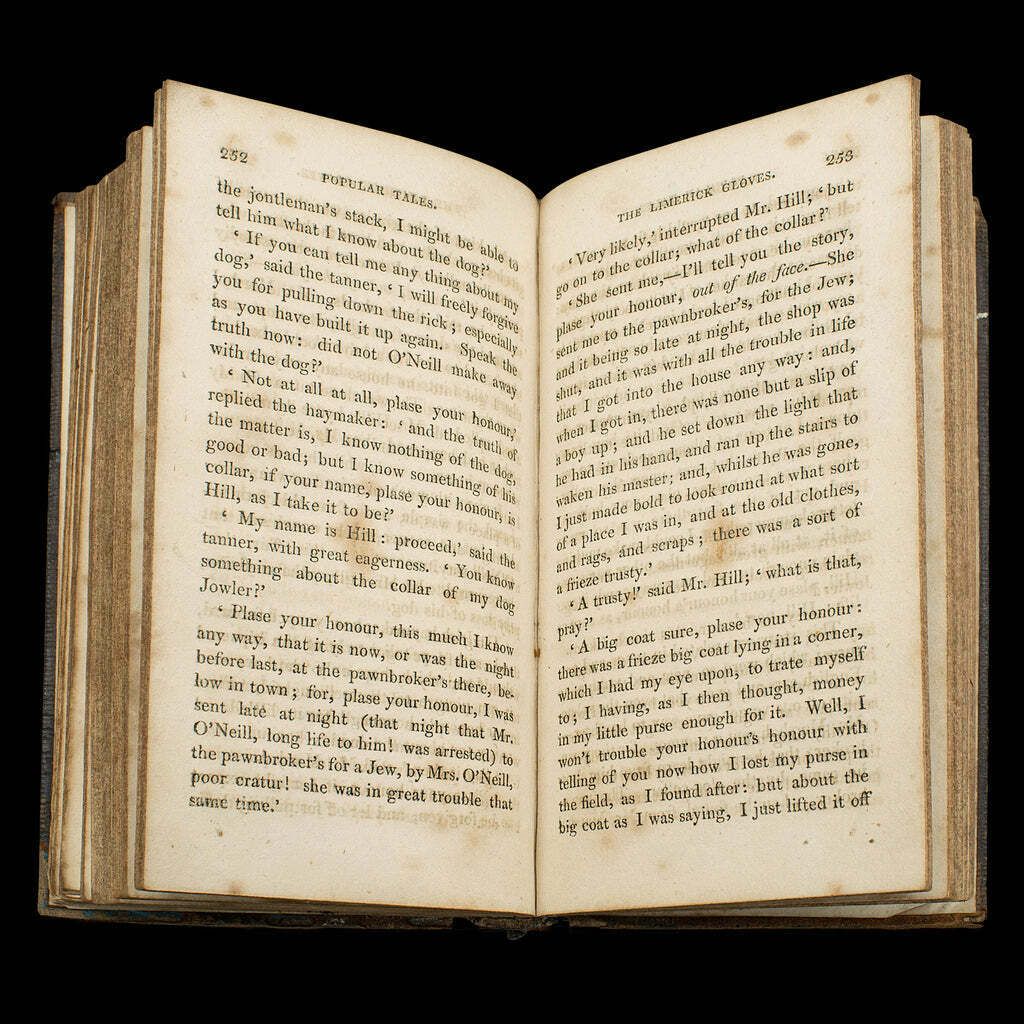 Set Of Antique Fiction Books, Popular Tales, Maria Edgeworth, English, Georgian photo vinterior