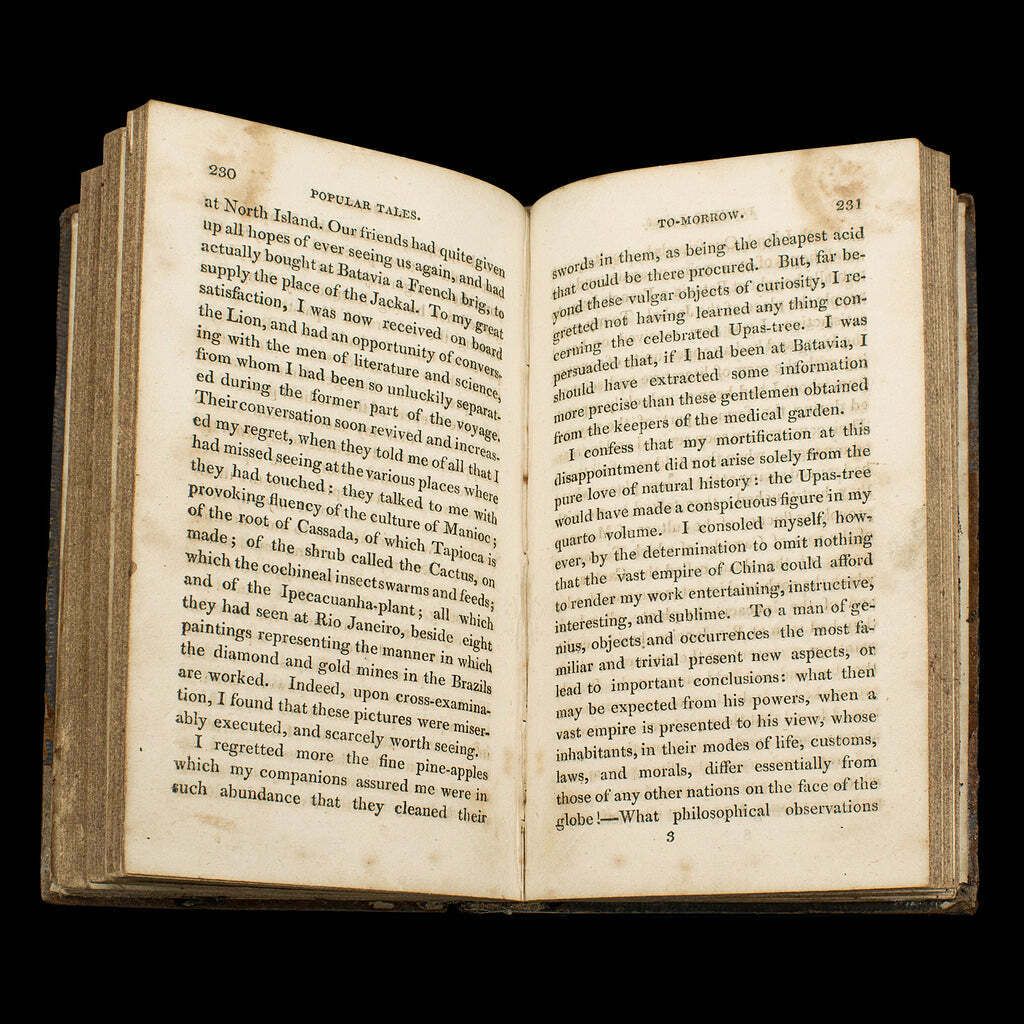 photo for sale Set Of Antique Fiction Books, Popular Tales, Maria Edgeworth, English, Georgian
