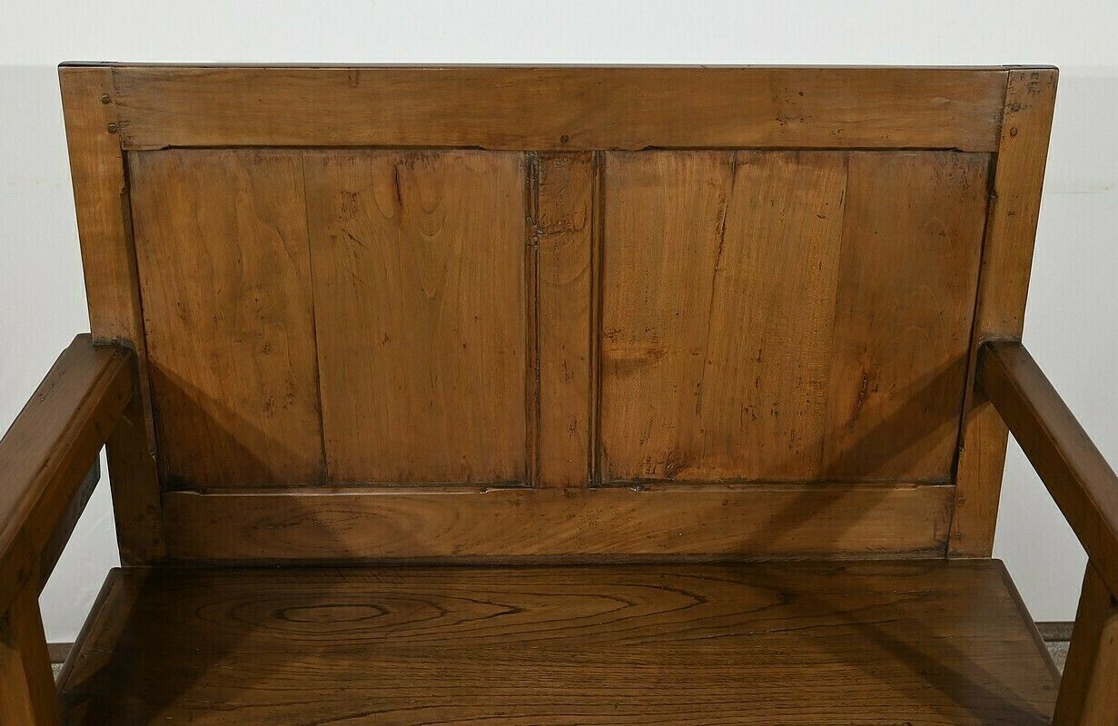 Rare Cantou Fireplace Bench In Cherry And Chestnut – 2nd Half Of The 19th Century photo buy