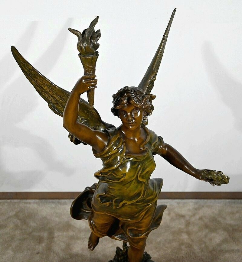Important Sculpture En Régule, “La Patrie” By Ferville Suan – End 19th photo 1661.29032278