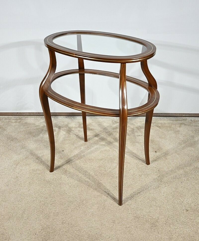 Serving Table In Solid Mahogany, Louis XV / Louis XVI Transition Style – 2nd Part 19th photo for sale