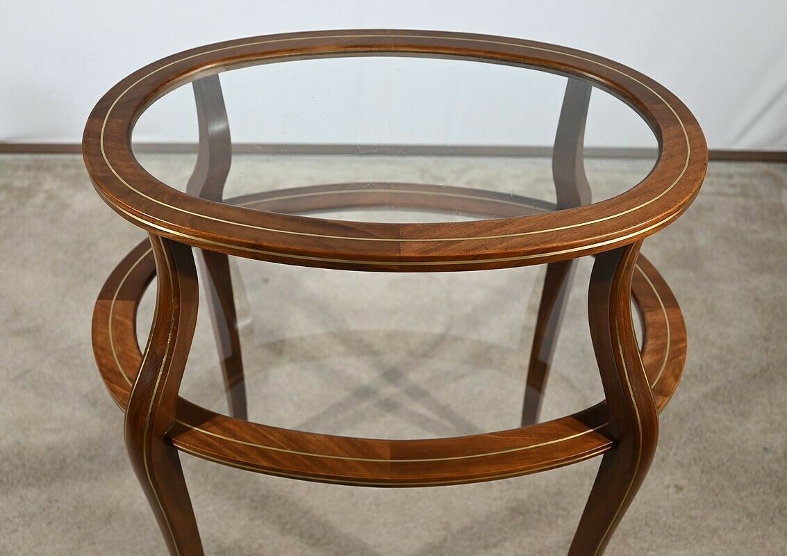 Serving Table In Solid Mahogany, Louis XV / Louis XVI Transition Style – 2nd Part 19th photo 1578.2258069499999