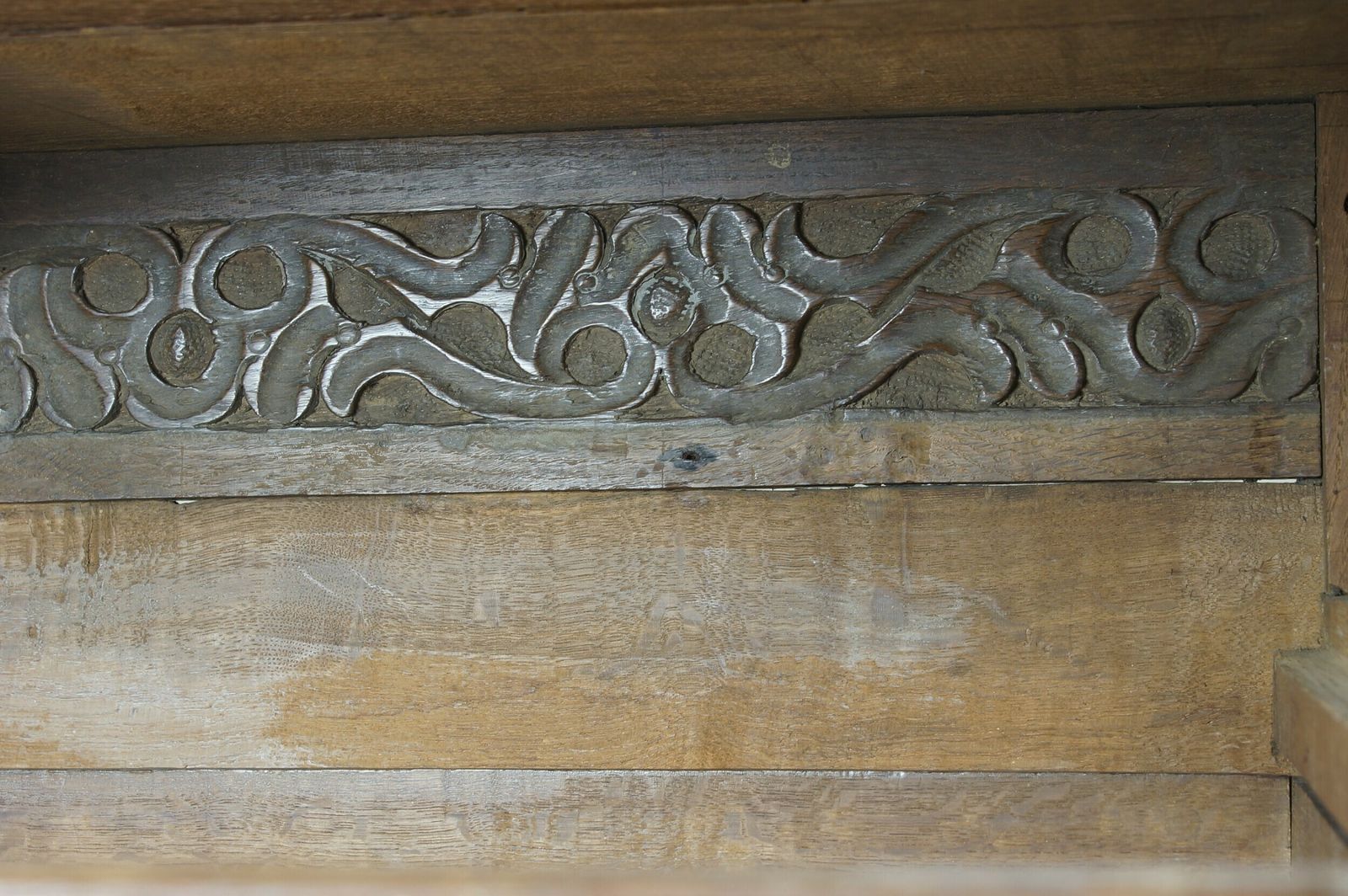 Furniture 17th Century Moulded Oak Chest Of Drawers. photo