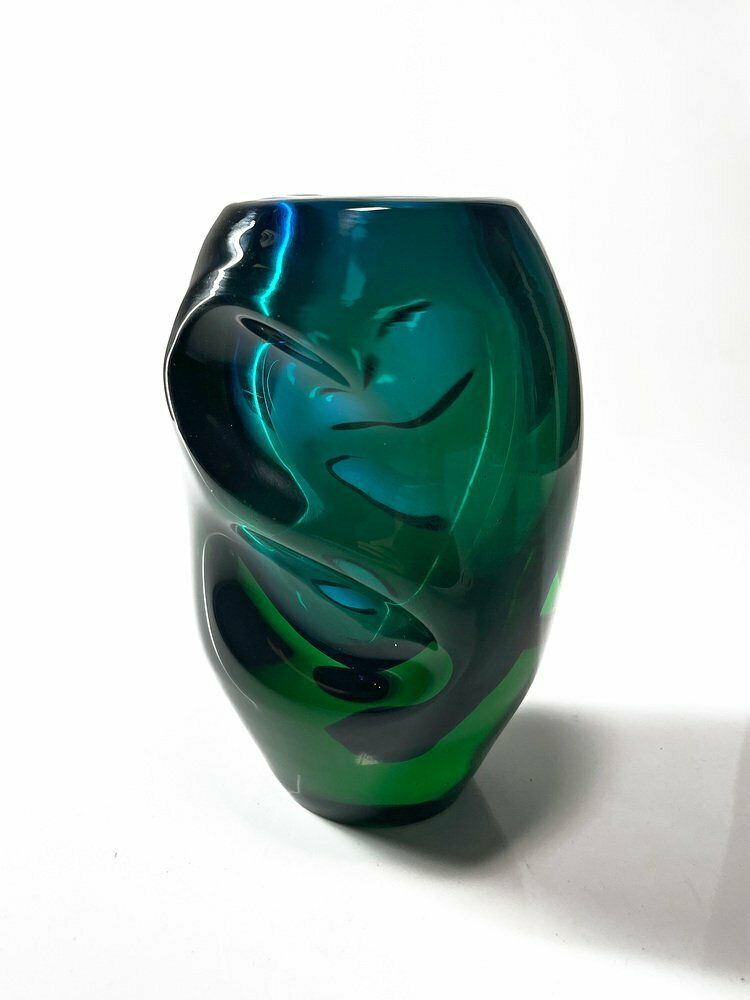Art Glass Vase By Jindrich Beraneck For Skrdlovice, 1950s