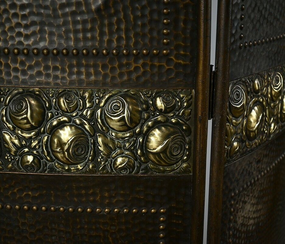 1245.96774157 Screen In Aged Brass, Art Nouveau – 1900 photo