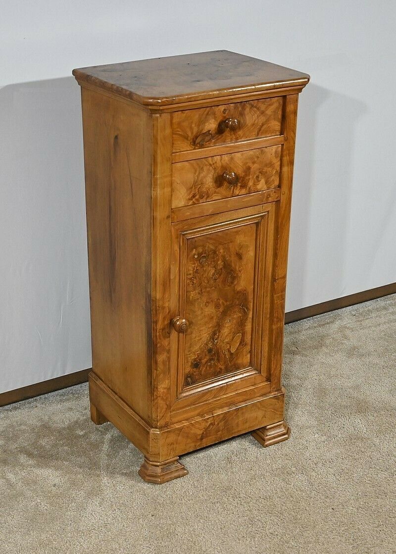 Tall Narrow Ash Burl Cabinet – Late 19th Century