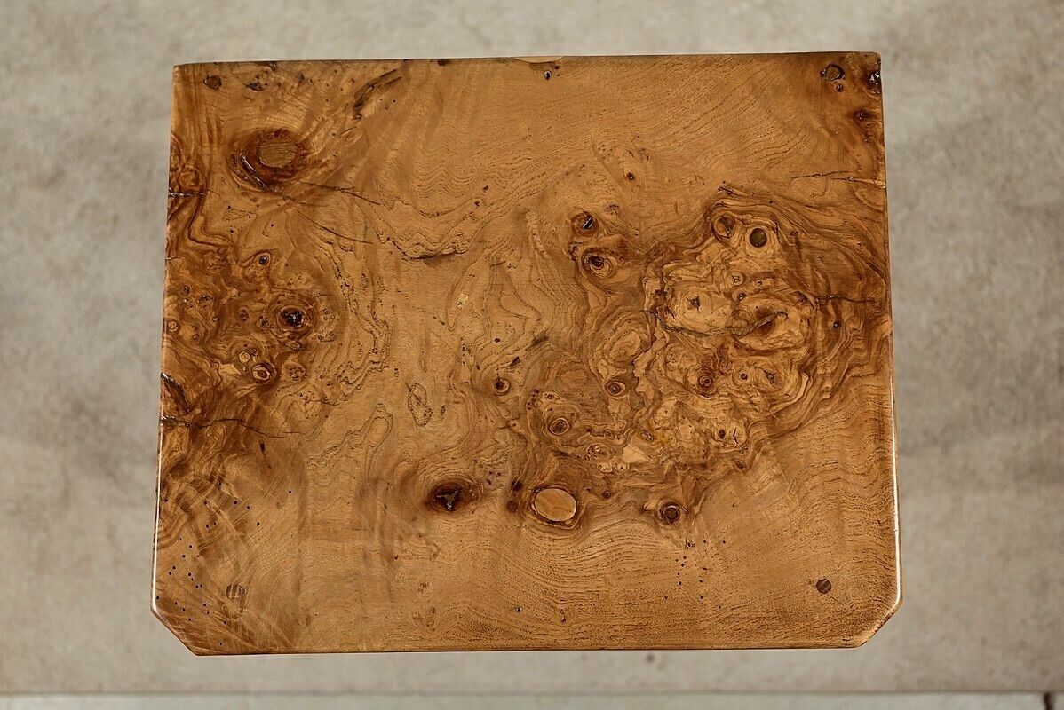 Tall Narrow Ash Burl Cabinet – Late 19th Century photo vinterior