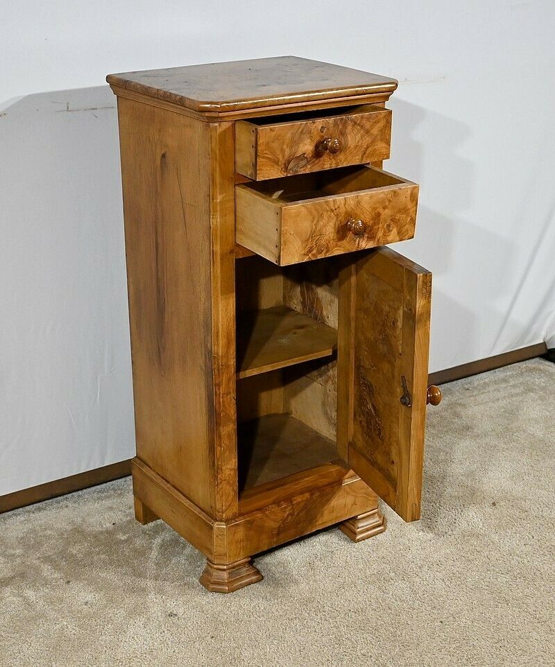photo buy Tall Narrow Ash Burl Cabinet – Late 19th Century