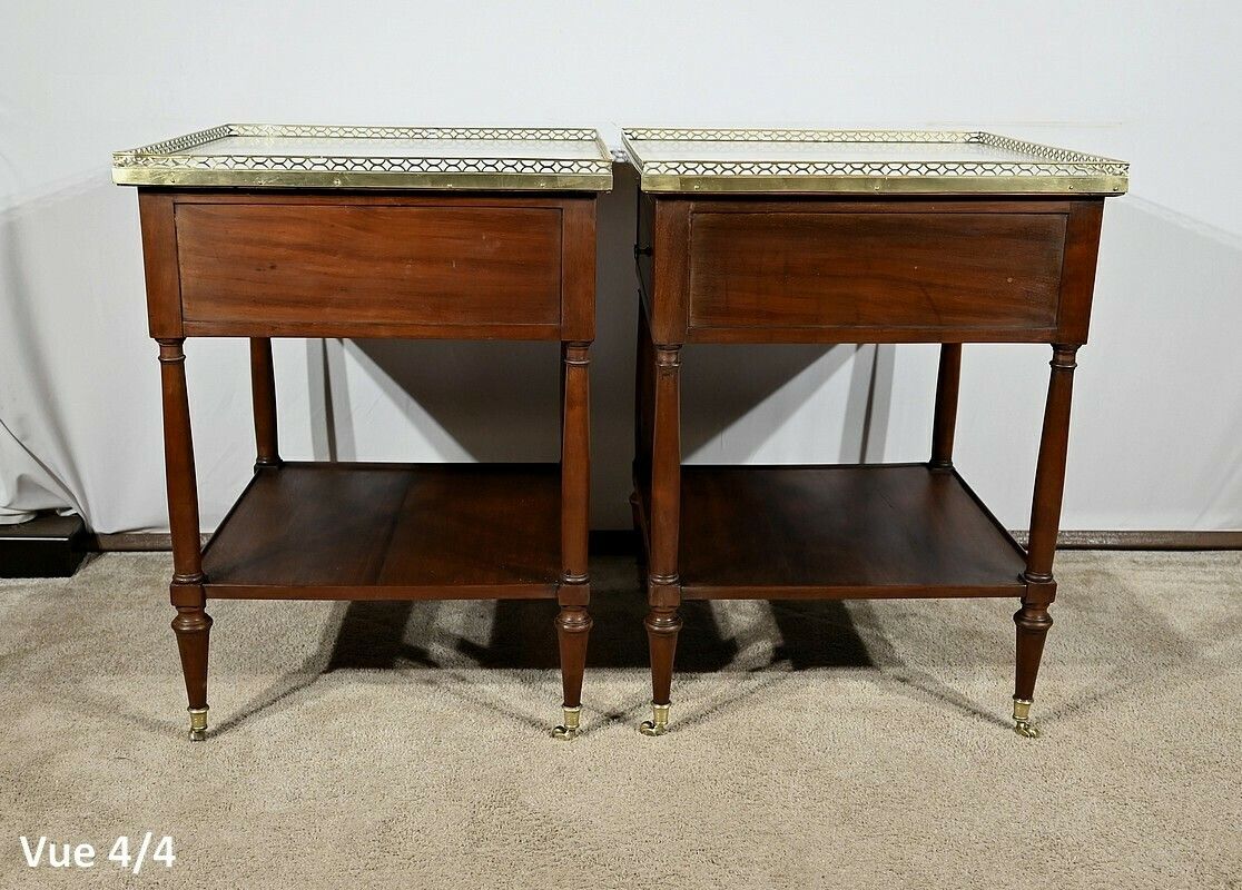 Pair Of Mahogany Living Room Tables, Louis XVI – 18th Century photo vinterior