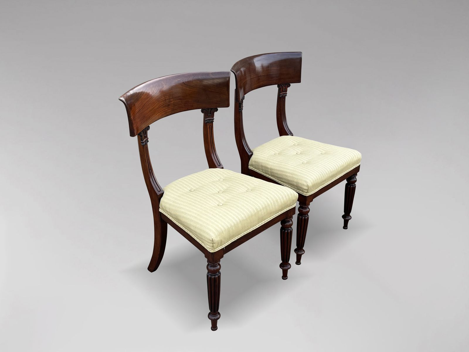 19th Century William IV Period Mahogany Side Chairs photo vintage