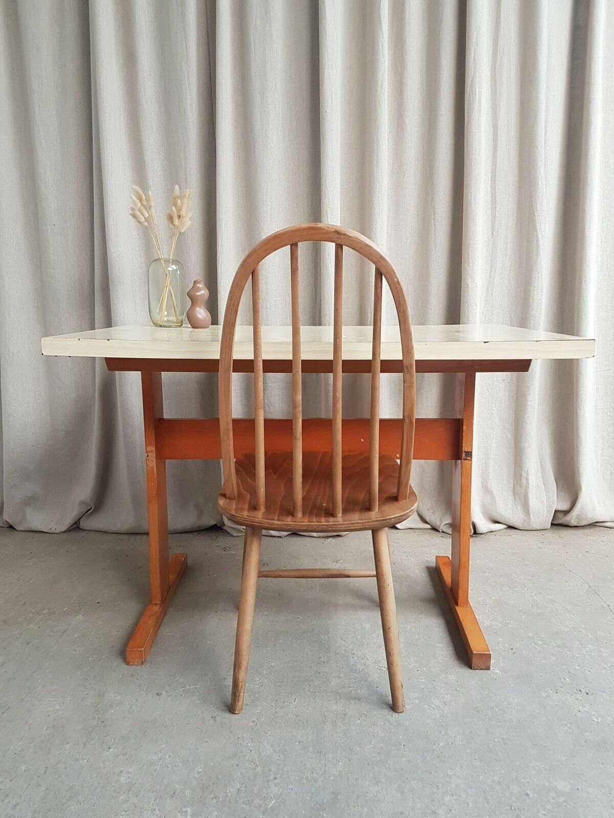 Vtg Mid Century Formica Desk Kitchen Dining Table Danish Scandi Retro R334