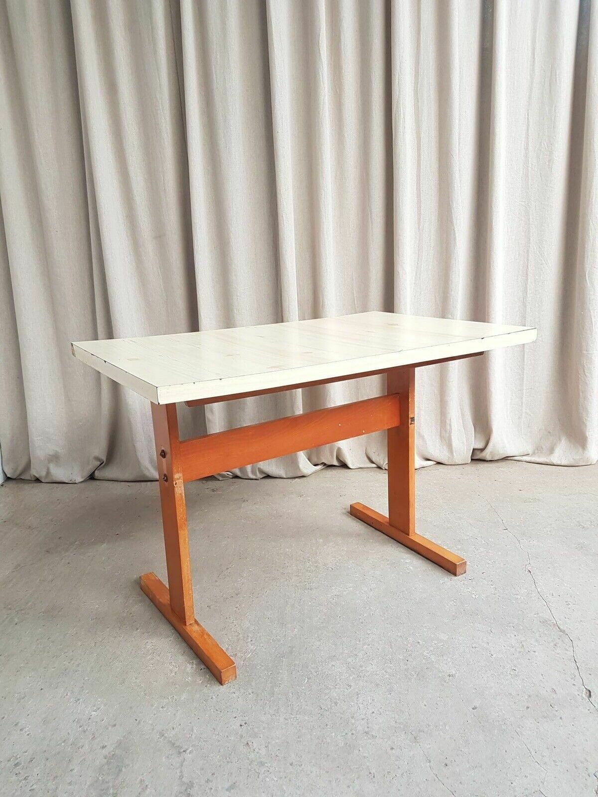 Vtg Mid Century Formica Desk Kitchen Dining Table Danish Scandi Retro R334 photo for sale