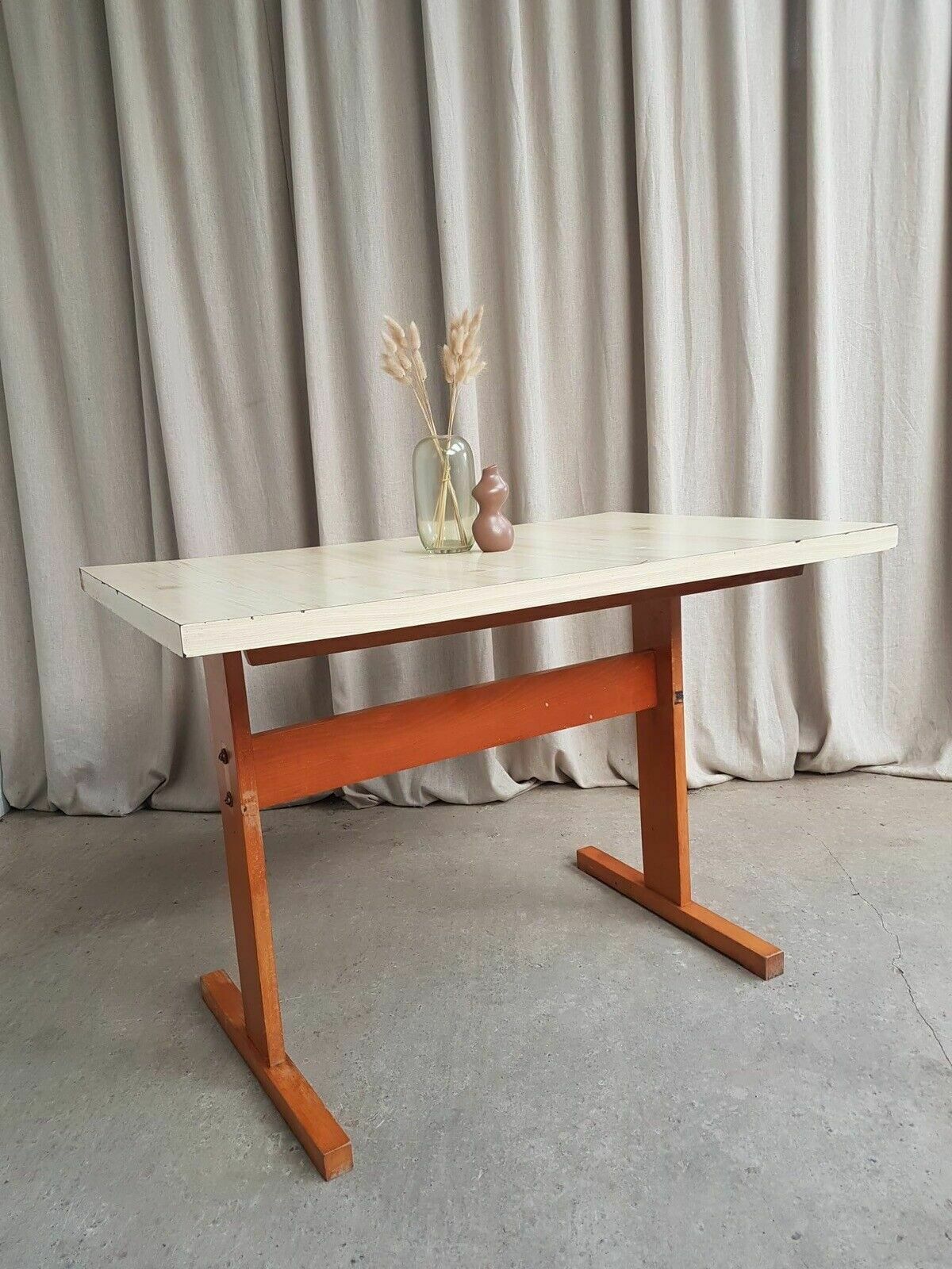 Vtg Mid Century Formica Desk Kitchen Dining Table Danish Scandi Retro R334 photo 103.5