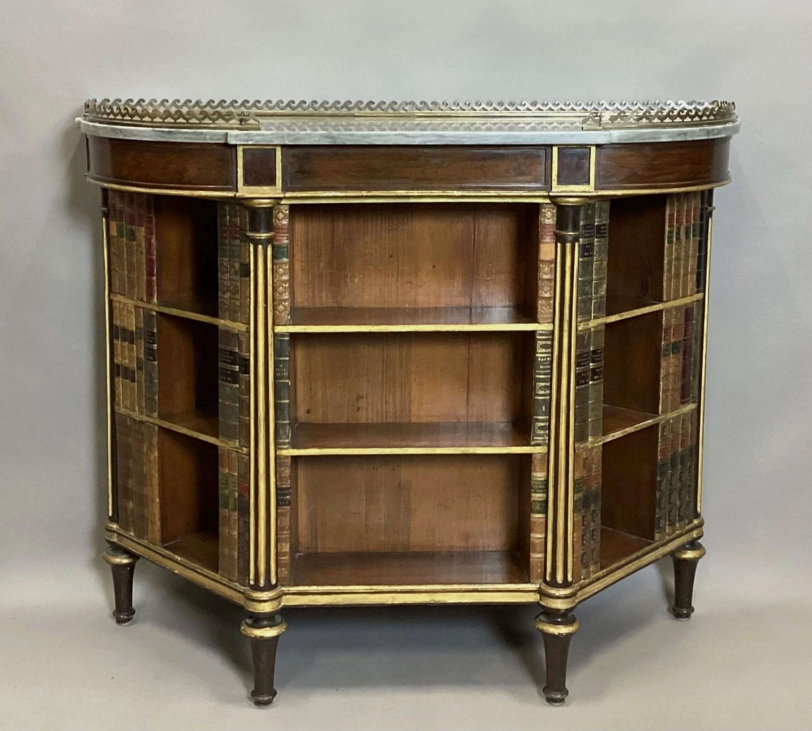 Splendid Regency Rosewood And Parcel Gilt Open Bookcase / Side Cabinet