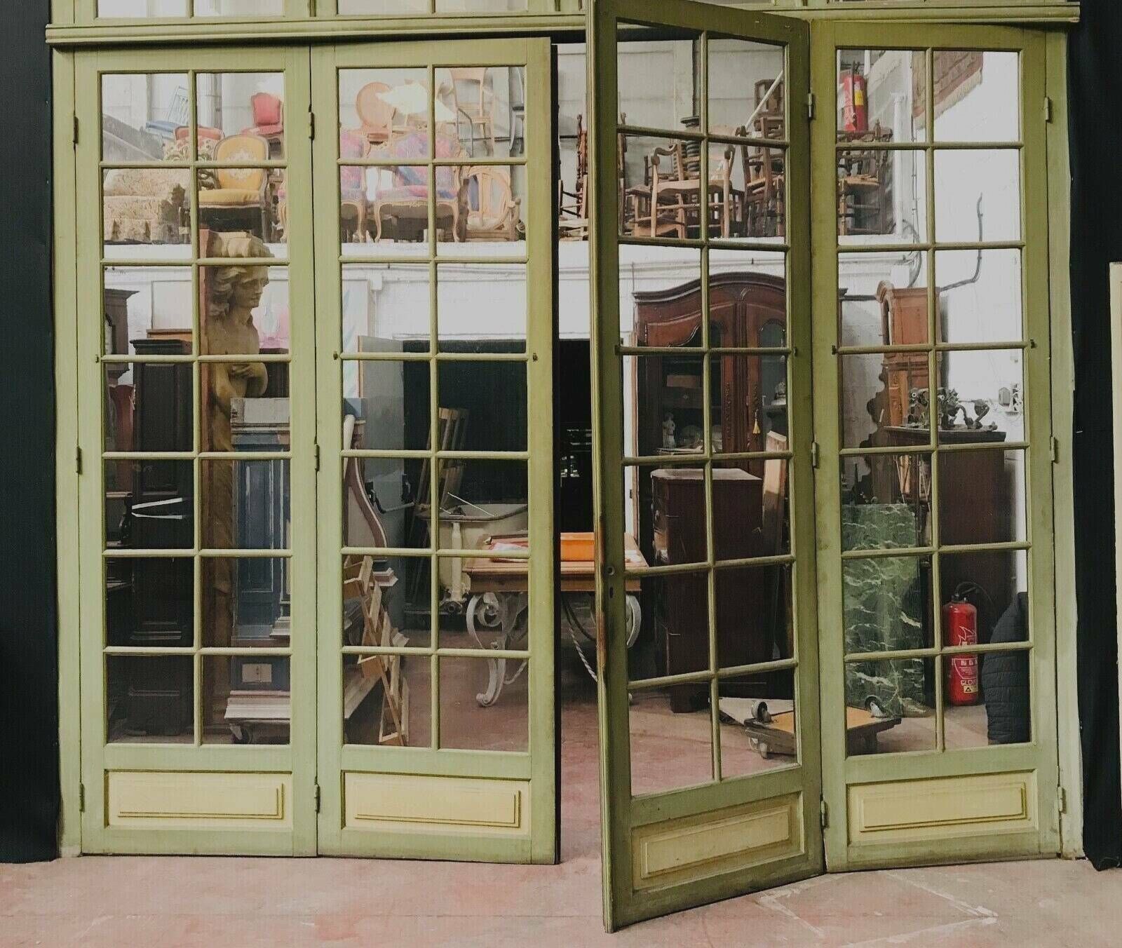Four Partition Doors With Small Panes In 19th Century Patinated Wood photo buy