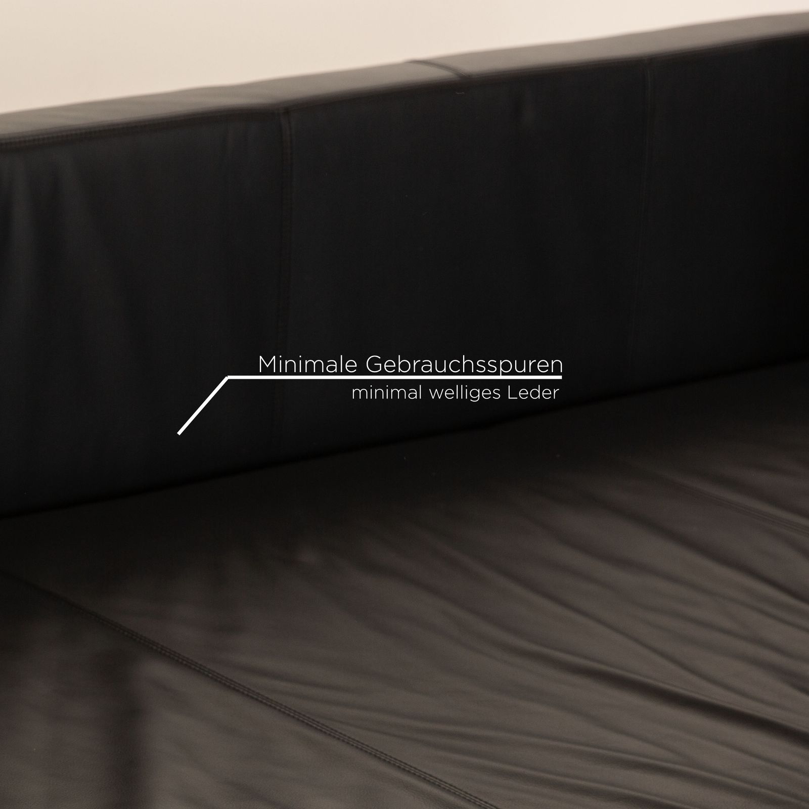 Canapé 3 places Walter Knoll Together en cuir anthracite, fonction manuelle photo 4516.0