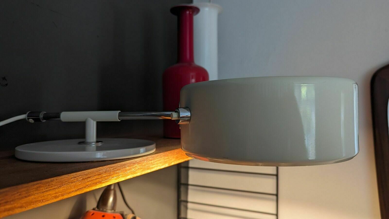 Pair 1960s Swedish Rare Table Shelf Lamp Anders Pehrson For Atelje Lyktan photo for sale