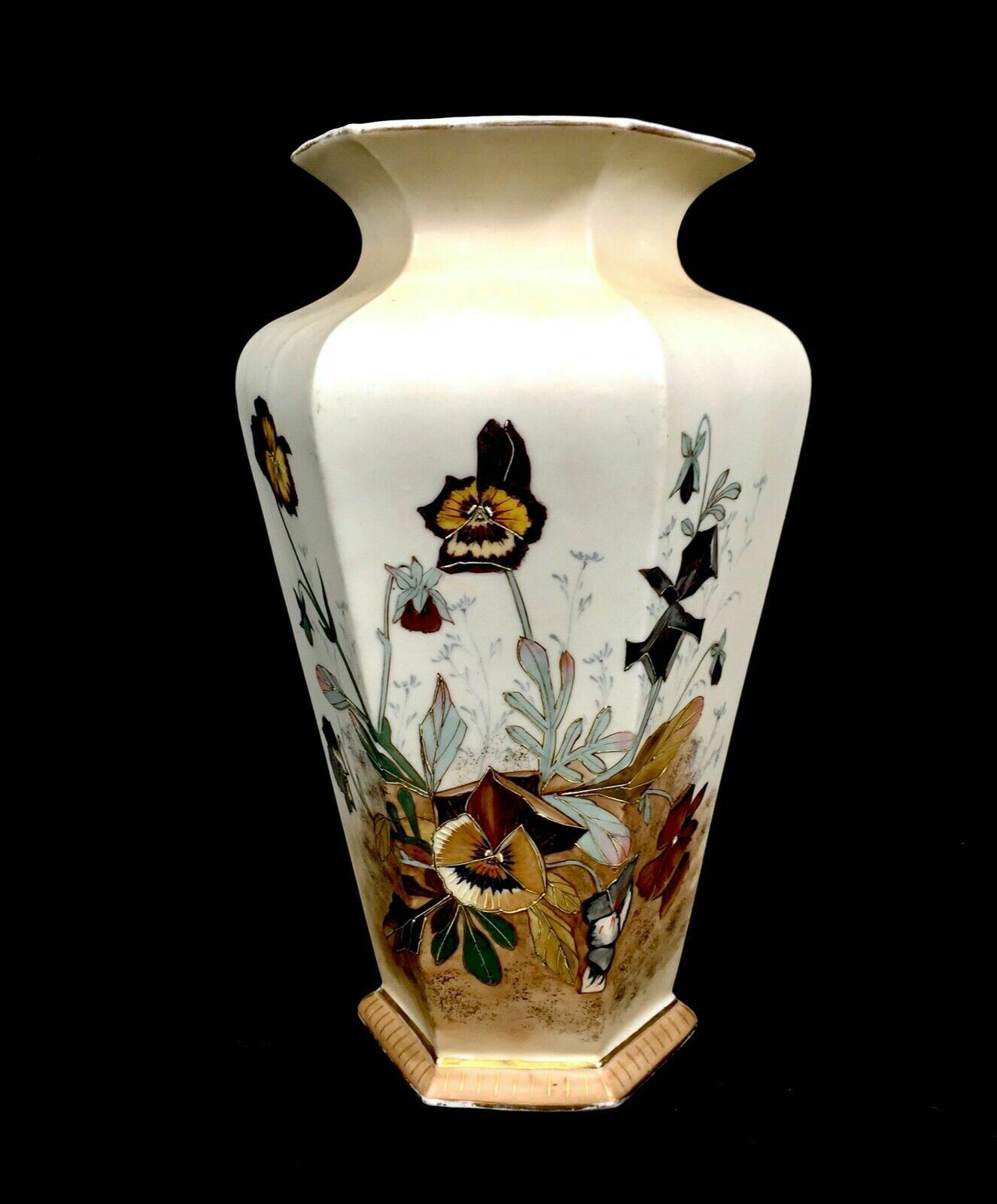 Pair Of Antique Robert Hanke Vases Austrian Art / Floral Decoration / C.1900 photo furniture