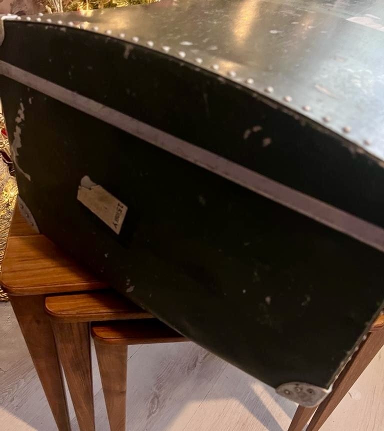 Large Domed Aluminium Suitcase By Heston Aircraft Company photo Furniture